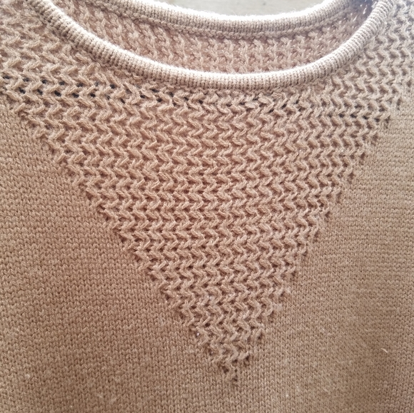 Chevron Sweater Tan and White - Picture 2 of 3